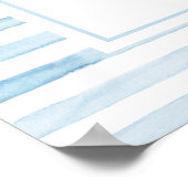 セーラーベアーブルーストライプ歓迎 ポスター (角)