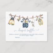 セーラーベビーシャワー物干しおむつラッフル エンクロージャーカード (正面)