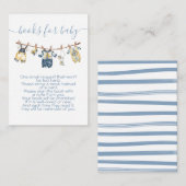 セーラーベビーシャワー物干し線で本を持ってくる エンクロージャーカード (正面/裏面)