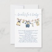 セーラーベビーシャワー物干し線で本を持ってくる 招待状 (正面)