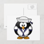 セーラーペンギンかわいい漫画 ポストカード (正面/裏面)