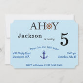 セーラーボーイズ5誕生日 招待状 (裏面)