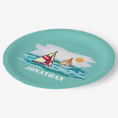 セーラーボーツセーリングデザイン紙プレート ペーパープレート (アングル)