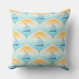 セーラーボートビーチへの旅 クッション