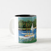 セーラーボート – カーディガンウェルシュコーギー5 ツートーンマグカップ (正面左)