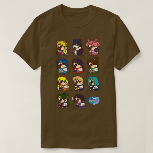 セーラームーンプグリー Tシャツ (デザイン正面)