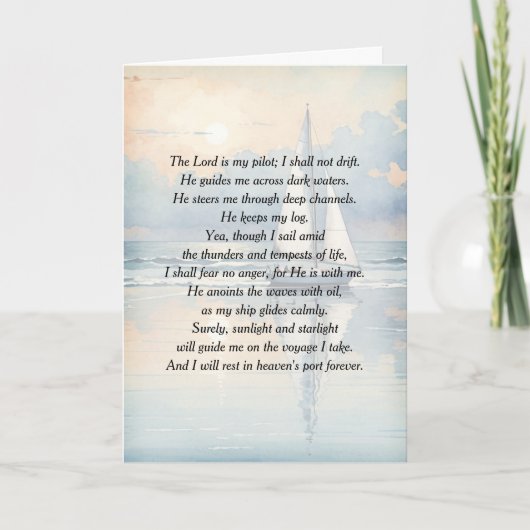 セーラー感動的詩悔やみや弔慰 カード (正面)