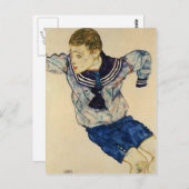 セーラー服を着た少年 ポストカード (正面/裏面)