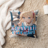 セーラー服を着た猫耳娘 クッション (ブランケット)