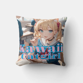 セーラー服を着た猫耳娘 クッション