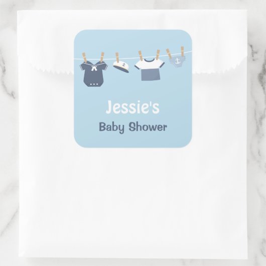 セーラー服航海の赤ちゃんシャワー スクエアシール (バッグ)