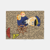 セーラー毛布 フリースブランケット (正面(横))