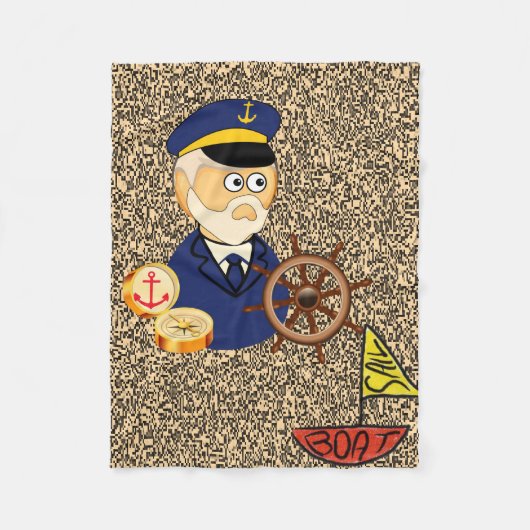 セーラー毛布 フリースブランケット (正面)