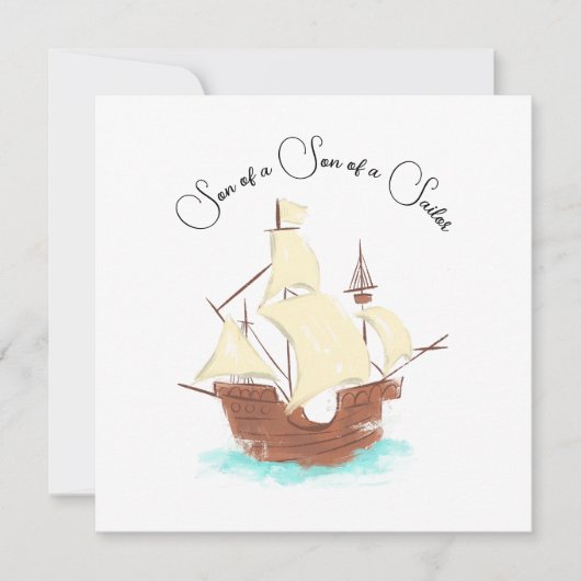 セーラー海賊の息子 招待状 (正面)