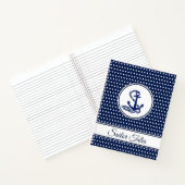 セーラー物語文字テンプレート海事スタイルいかり ノートブック (内部)