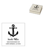 セーラー航海のいかり差出人住所ウッドアート ラバースタンプ (押印)