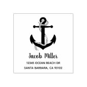 セーラー航海のいかり差出人住所ウッドアート ラバースタンプ (インプリント)