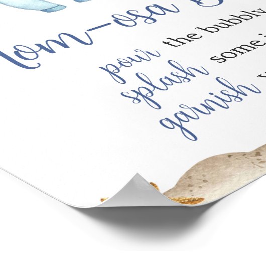 セーラー航海のアホイベビーシャワーマママオサバー ポスター (角)