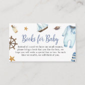 セーラー航海のアホイ赤ちゃんシャワーベビー本 エンクロージャーカード (正面)