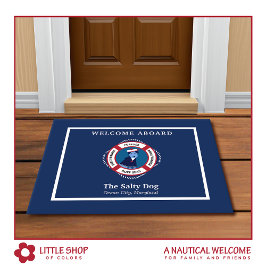 セーラー航海のドッグへようこそ ドアマット
