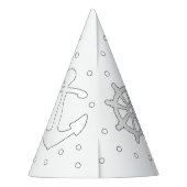 セーラー誕生日パーティー – カラー自分のパーティー帽子 パーティーハット (裏面)