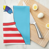 セーラー退職したエックスマリナーシーガルキャラクター キッチンタオル (四つ折り)