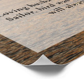 セーラー キャプテン  ライフのお祝い 写真 葬儀 ポスター (角)