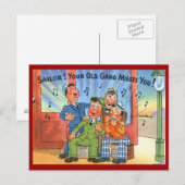 セーラー！集団恋しく思君！ヴィンテージ ポストカード (正面/裏面)