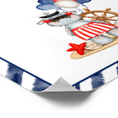 セーラ航海のーの幼児誕生日ボートの好意サイン ポスター (角)