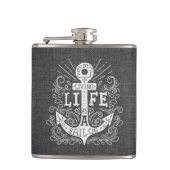 セーラ航海のーやる気を起こさせる引用文 フラスク (正面)