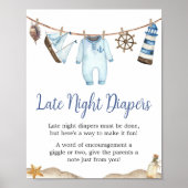 セーラ航海のーアホイ赤ちゃんシャワー深夜おむつ ポスター (正面)