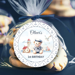 セーラ航海のーベア1歳のいかり ラウンドシール