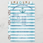 セーラ航海のーベビーシャワー予測とアドバイス (正面/裏面)