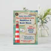 セーラ航海のーベビーシャワー招待状 招待状 (スタンド正面)