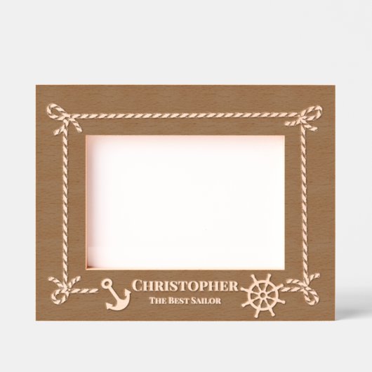 セーラ航海のー レーザー彫刻フレーム (正面)