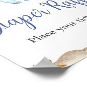 セーラ航海のーAHOY赤ちゃんシャワーおむつラッフル ポスター (角)