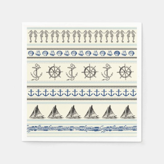 セーリングいかり航海のロープノットセイルナプキンス スタンダードカクテルナプキン (正面)