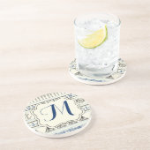 セーリングいかり航海のロープノットパターンコースター コースター (側面)