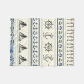 セーリングいかり航海のロープノットフリースブランケット フリースブランケット (正面(横))