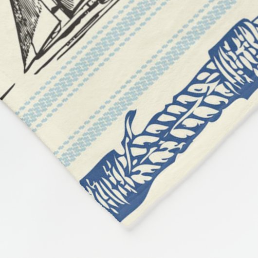 セーリングいかり航海のロープノットフリースブランケット フリースブランケット (角)