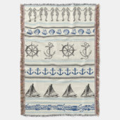 セーリングいかり航海のロープノットブランケット スローブランケット (正面縦)