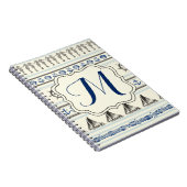 セーリングいかり航海のロープモノグラムノートブック ノートブック (右側)