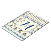 セーリングいかり航海のロープモノグラムノートブック ノートブック (左側)