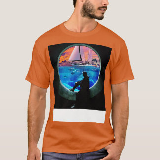 セーリングと捕鯨のポータルビュー Tシャツ