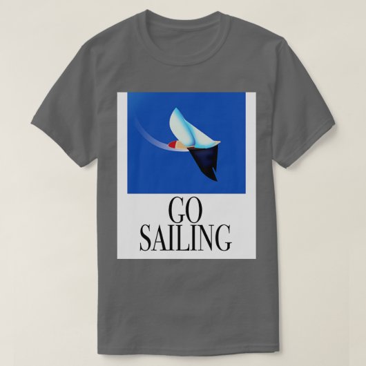 セーリングに行く Tシャツ (デザイン正面)
