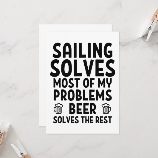 セーリングは私の問題のほとんどを解決する。 カード (正面/裏面インサイチュ)