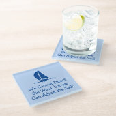 セーリングまたはヨットをテーマにした ガラスコースター (アングル)