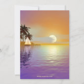 セーリングまたは航海の誕生日パーティーへの招待 招待状 (裏面)