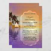 セーリングまたは航海の誕生日パーティーへの招待 招待状 (正面/裏面)