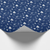 セーリングをテーマにしたギフトラップラッピング紙 航海の ラッピングペーパー (角)